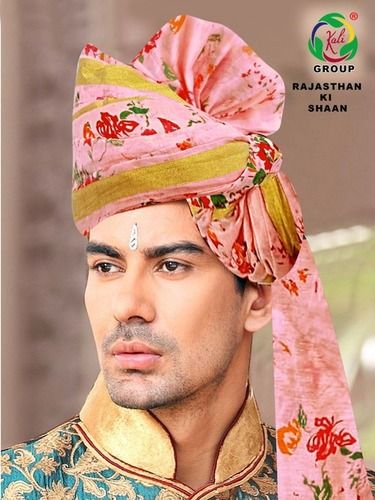 Multi Color Designer Chanderi Turban For Marriage