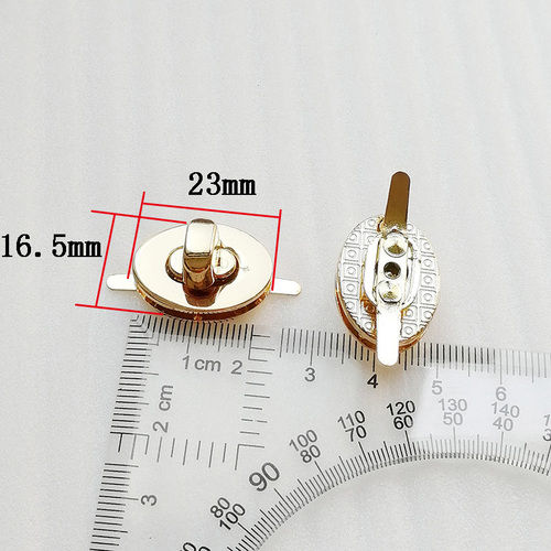 Metal 23*16.5Mm Regular High Alloy Quality Oval Shape Twist Bag Lock For Handbag/Luggage Accessories