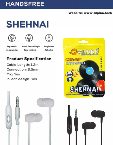 White Alpino Shehnai Handfree