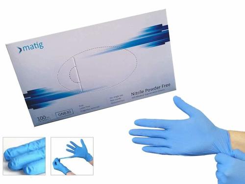 Comfort Pack Of 100 Matig Nitrile Rubber Powder Free Hand Gloves Grade: Medical