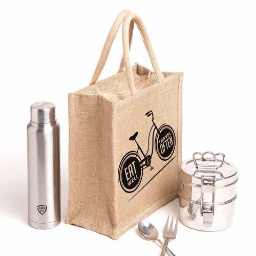 Wheat Promotional Jute Lunch Bags