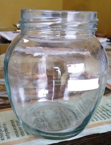 Transparent Glass Honey Jar