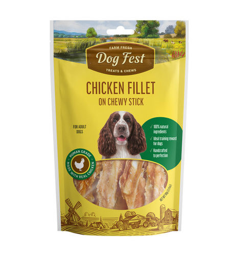 Chicken Fillet On Chewy Stick For Adult Dogs