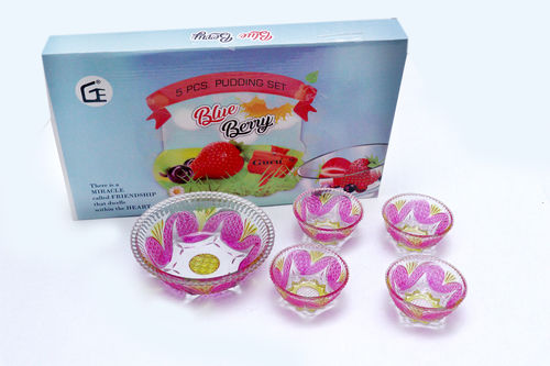 Easy To Clean Designer Pink Pudding Set