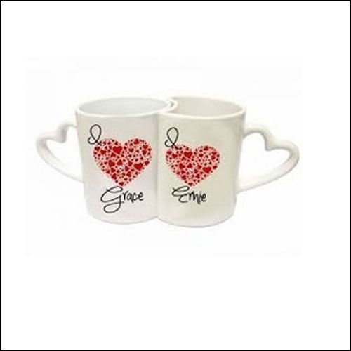 Ceramic Promotional White Couple Mug