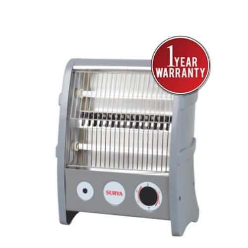 Grey Quartz Heater 800W With 2 Heat Setting 400W/800W