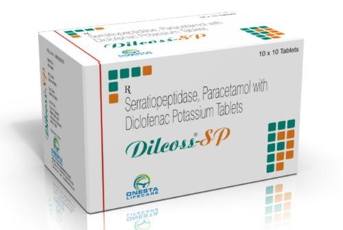 Serratiopeptidase Paracetamol And Diclofenac Potassium Tablets