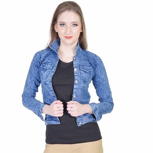 Blue Full Sleeves Denim Jacket For Girls