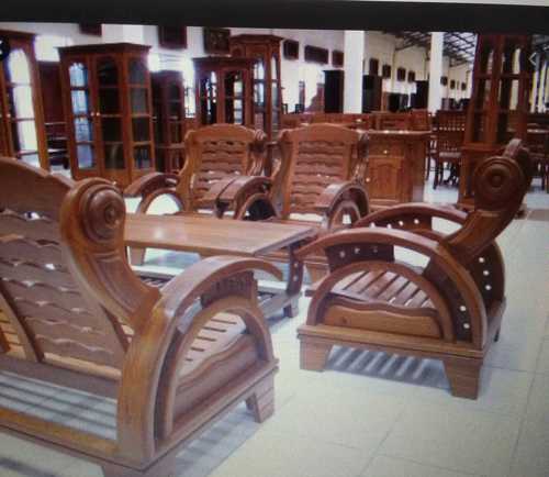 Residential Wooden Sofa Set