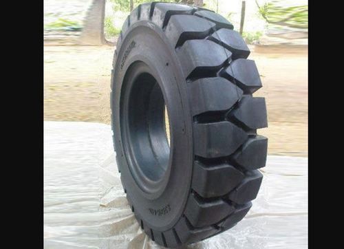 Black Rubber Solid Tyre