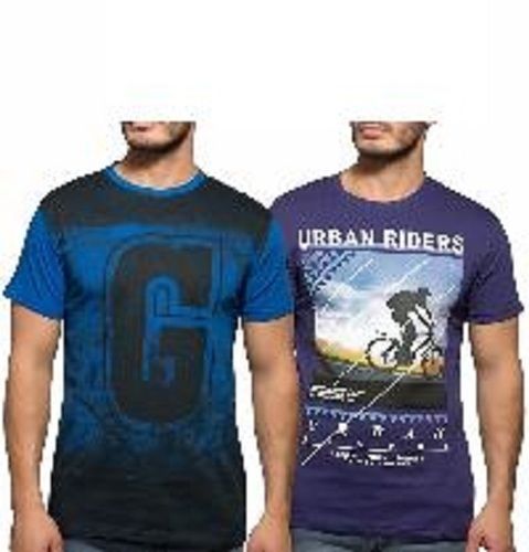 Various Colors Are Available Designer Men Round Neck T Shirts