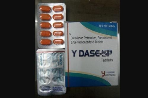 Diclofenac Potassium Paracetamol And Serratiopeptidase Tablets