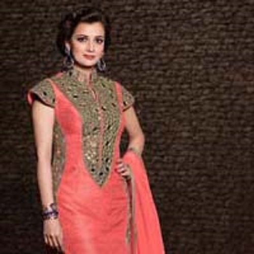 Various Colors Are Available Short Sleeve Bollywood Churidar Suits