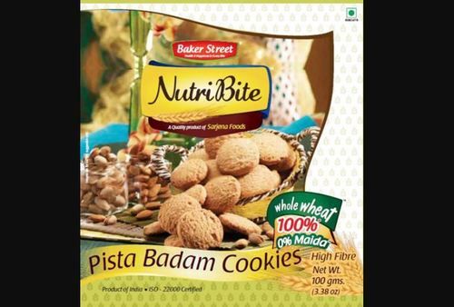 Low-Fat Whole Wheat Pista Badam Cookies