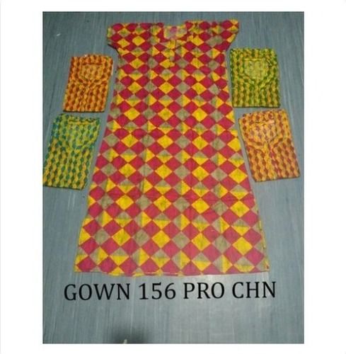 Printed Ladies Multicolour Cotton Nightgown