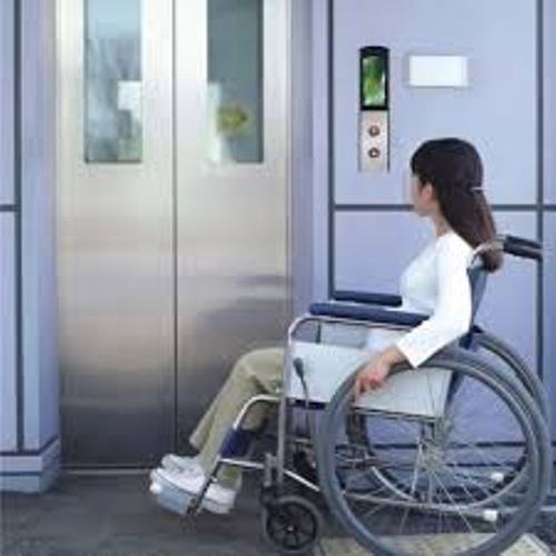 Electric Hydraulic Disabled Lift - Stainless Steel, 220 Volt AC | Customized for Villas, Bungalows, Offices - Remote Control, Safety Sensors, Maximum Rise of 3 Floors