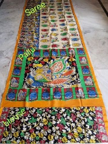 Various Colors  Are Available Madhubani Painting Handmade Cotton Saree