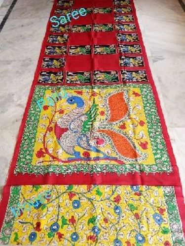 Various Colors  Are Available Madhubani Paintings Hand Made Sarees