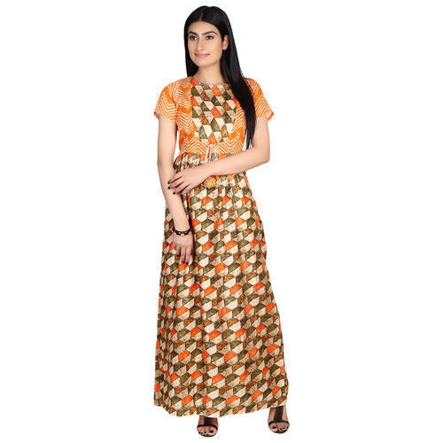 Mulicolor Ladies Cotton Anarkali Kurti