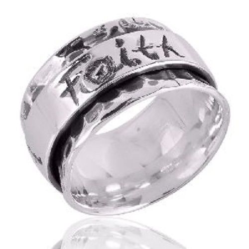 Solid 925 Silver Mens Spiner Ring