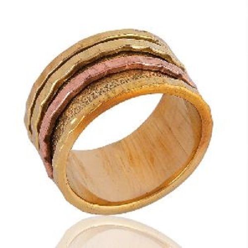 Gold Plated Copper And Brass Spinner Ring