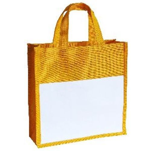 DIY Yellow Jute Shopping Bags