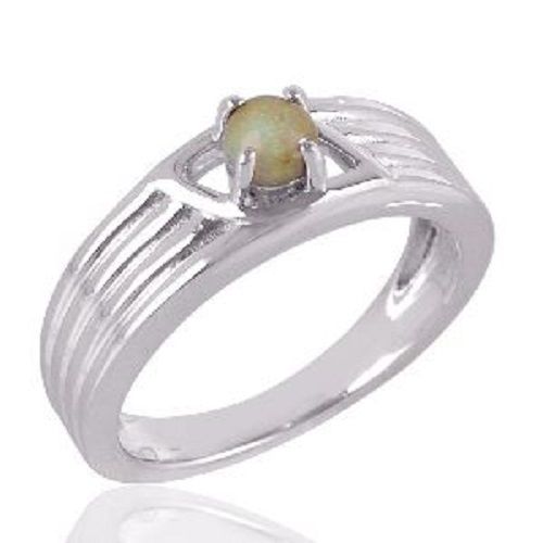 Euthopian Opal Ring Sterling Silver Band Ring Gender: Women