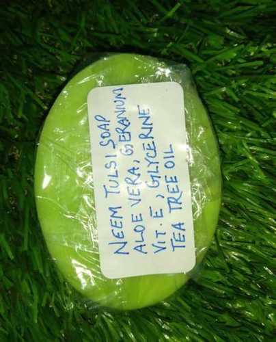 Green Herbal Neem Tulsi Handmade Soap