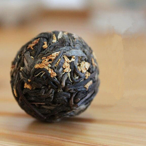 Sweet Dried Osmanthum Flavor Handmade Blooming Osmanthus Puer Tea Ball