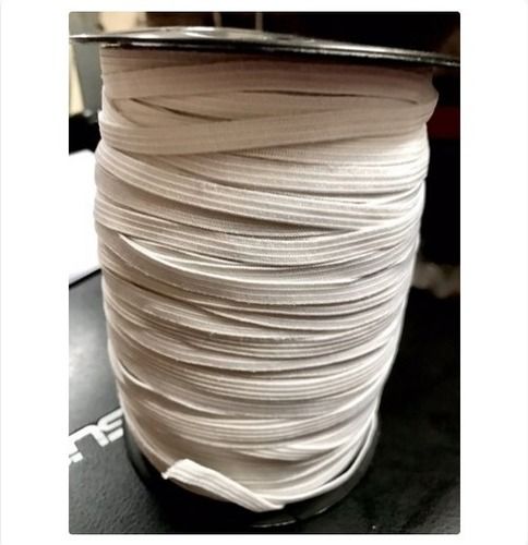 Plain Knitted White Elastic Roll