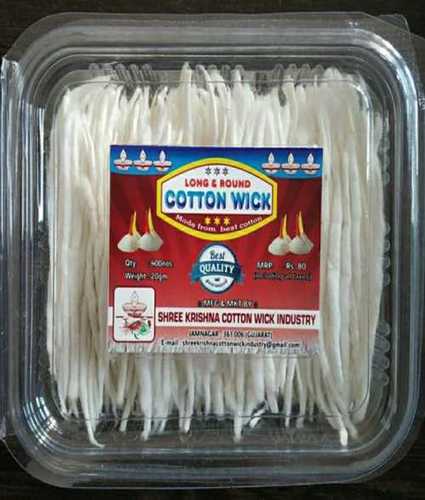 Eco-Friendly 3" Long Cotton Wick For Pooja