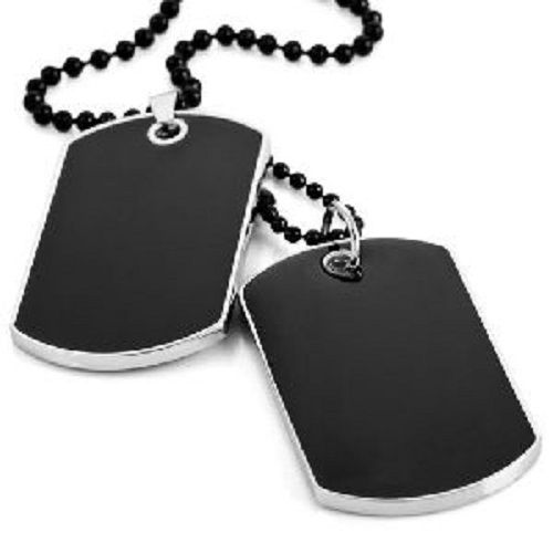 Mens Double Tag Pendant