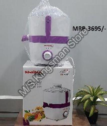 White Semi Automatic Electric Juicer