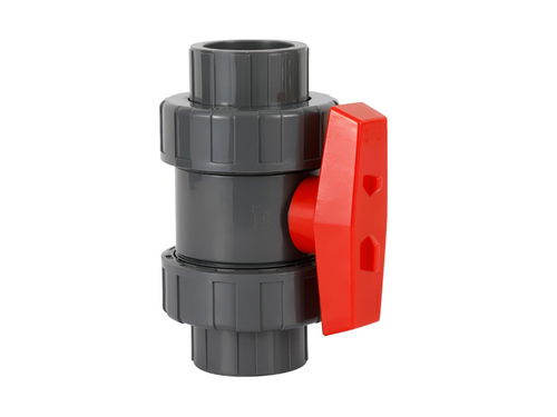 UPVC Ball Valve - Standard CNS/JIS/DIN/BS/ANSI/NPT/BSPT , 1/2" to 4" Sizes , Black and Red Color Options for Water, Weak Acid, and Weak Base Applications in Agriculture and Mariculture