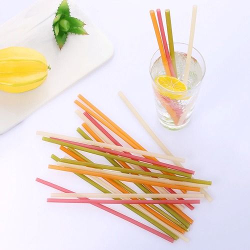 Green Edible Drinking Straws