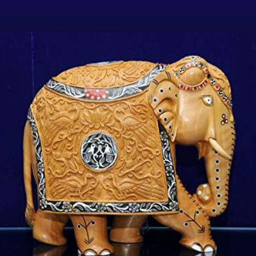 GS Handicraft Wooden Carving Elephant
