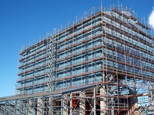 Scaffolding On Hire - Steel Material, High Load Capacity, Variable Height - Customizable Platform Size, Guardrails and Toe Boards Safety Features, Modular Assembly Design