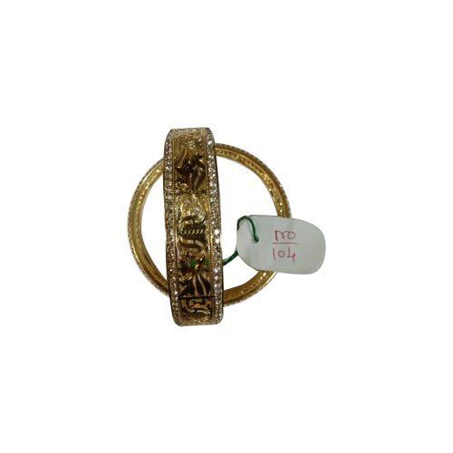 Gold Plated Fancy Brass Bangle