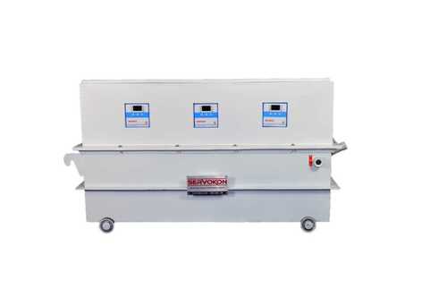 White Colour Three Phase Servo Voltage Stabilizer With Digital Display Frequency (Mhz): 50 Hertz (Hz)