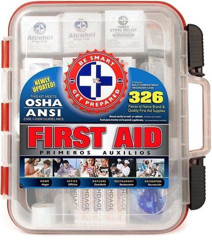 First Aid Kit Hard Red Case 326 Pieces