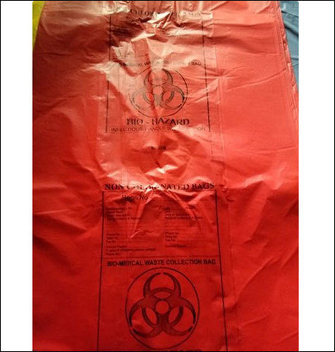 Green Printed Autoclavable Biohazard Bags