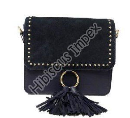 Designer Black Leather Sling Bags