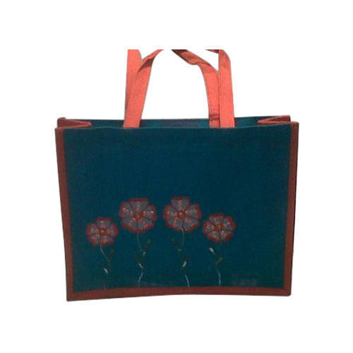 Floral Printed Jute Carry Bag