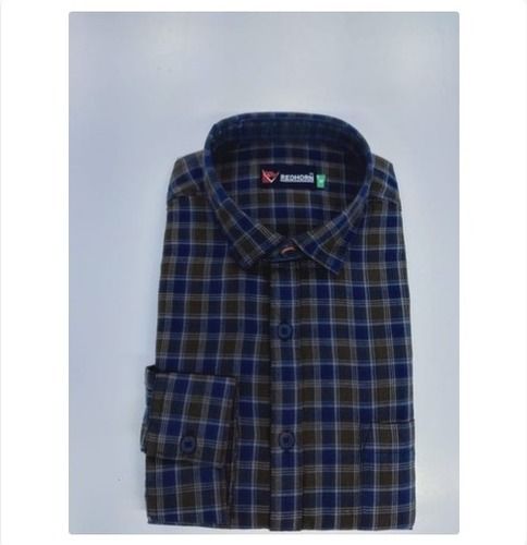 Mens Cotton Checked Shirt