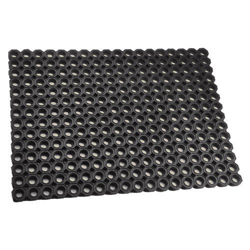 Black Rubber Hollow Mat Back Material: Anti-Slip Latex