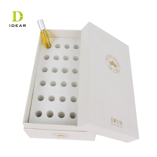 White Customized Logo 4 Color Offset Printed Lid And Base Paper Box