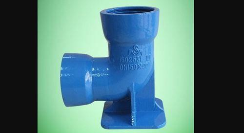 Blue Ductile Iron Metal Double Socket Duckfoot Bend