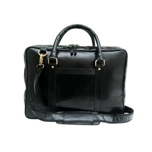 Black Vintage Leather Laptop Bag