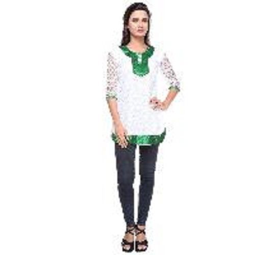 Various Colors Are Available Casual Short Cotton Net Kurti