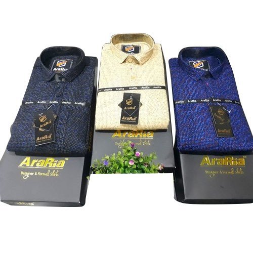 Men Cotton Casual Wear Shirt - Regular Fit Printed Multicolor Design | Full Sleeves Handwash Care No Fade Feature